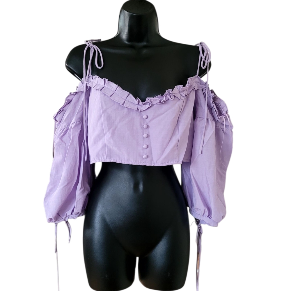 HYFVE Lavender Off-Shoulder Blouse